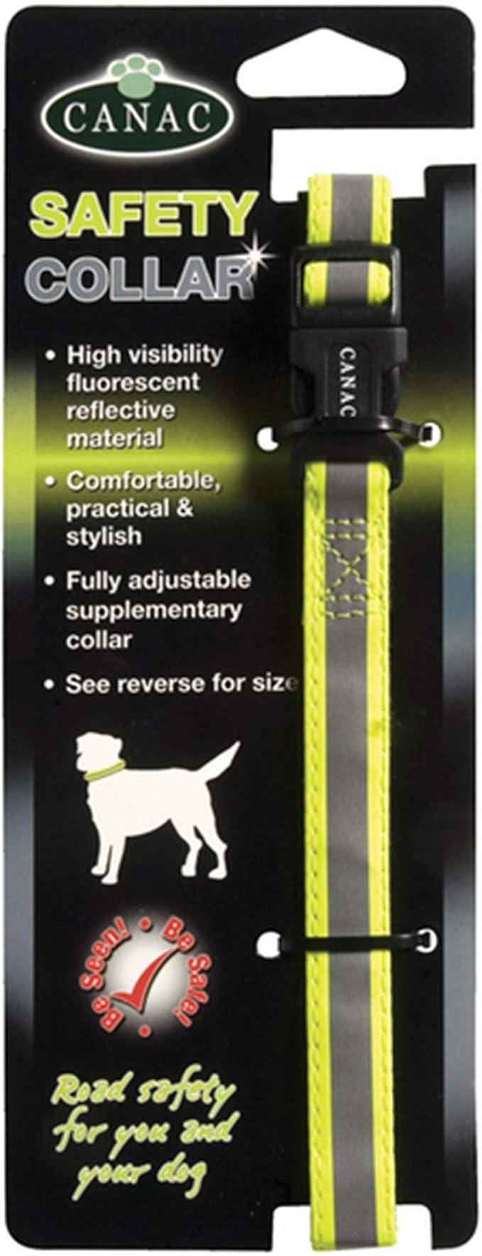 Beaphar Collar de Seguridad Reflectante Amarillo M/L 1 ud