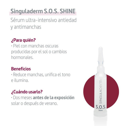 SINGULADERM S.O.S. Shine Sérum Iluminador 4 Viales