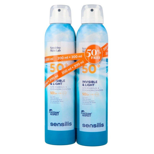 SENSILIS Body Spray Invisible & Light SPF50+ Fotoprotector Antiedad DUPLO 2x200ml