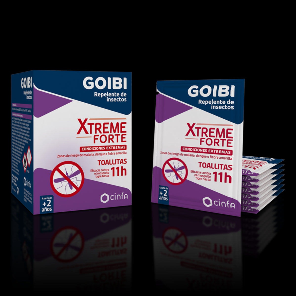 GOIBI Antimosquitos Xtreme Forte Toallitas 16 uds