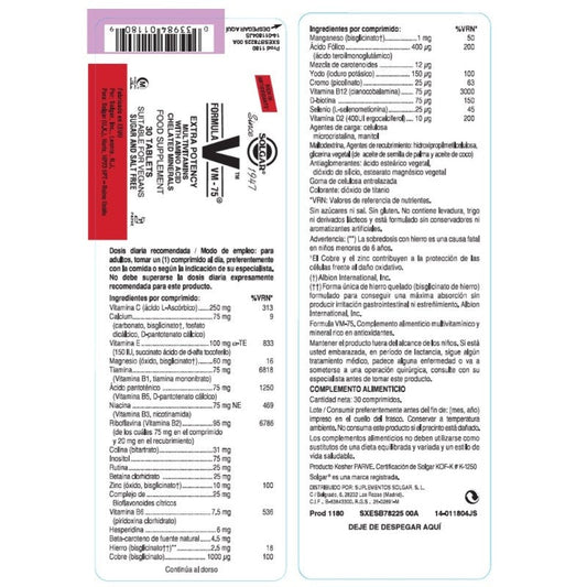 SOLGAR Fórmula VM-75 (30 comprimidos)