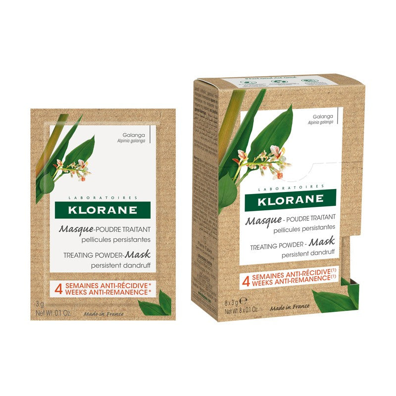 KLORANE Mascarilla Polvo a la Galanga 8 sobres x 3 gr