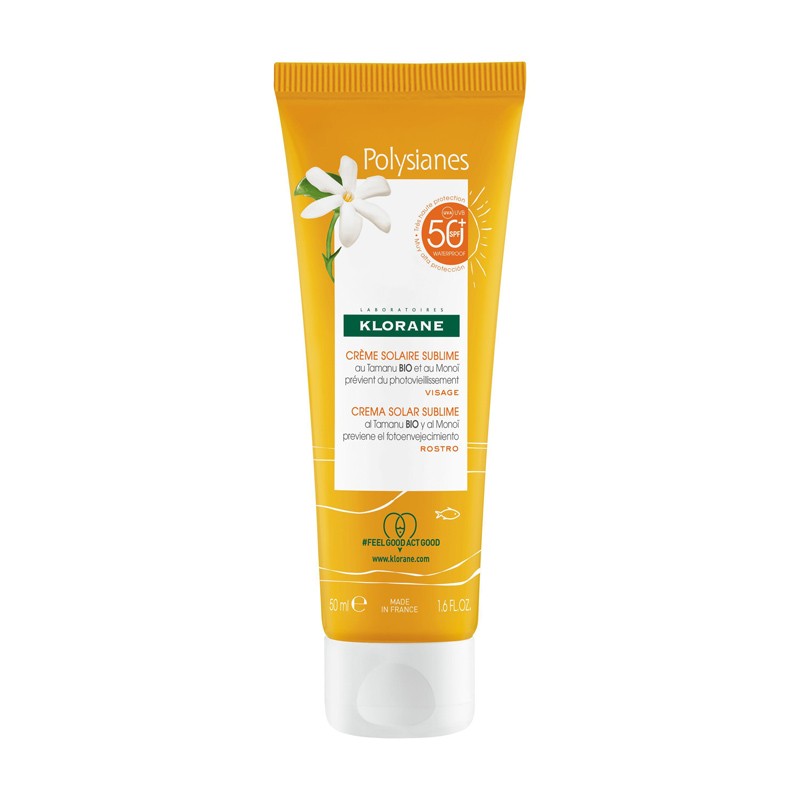 KLORANE POLYSIANES Crema Solar Sublime SPF50+ Rostro 50ml