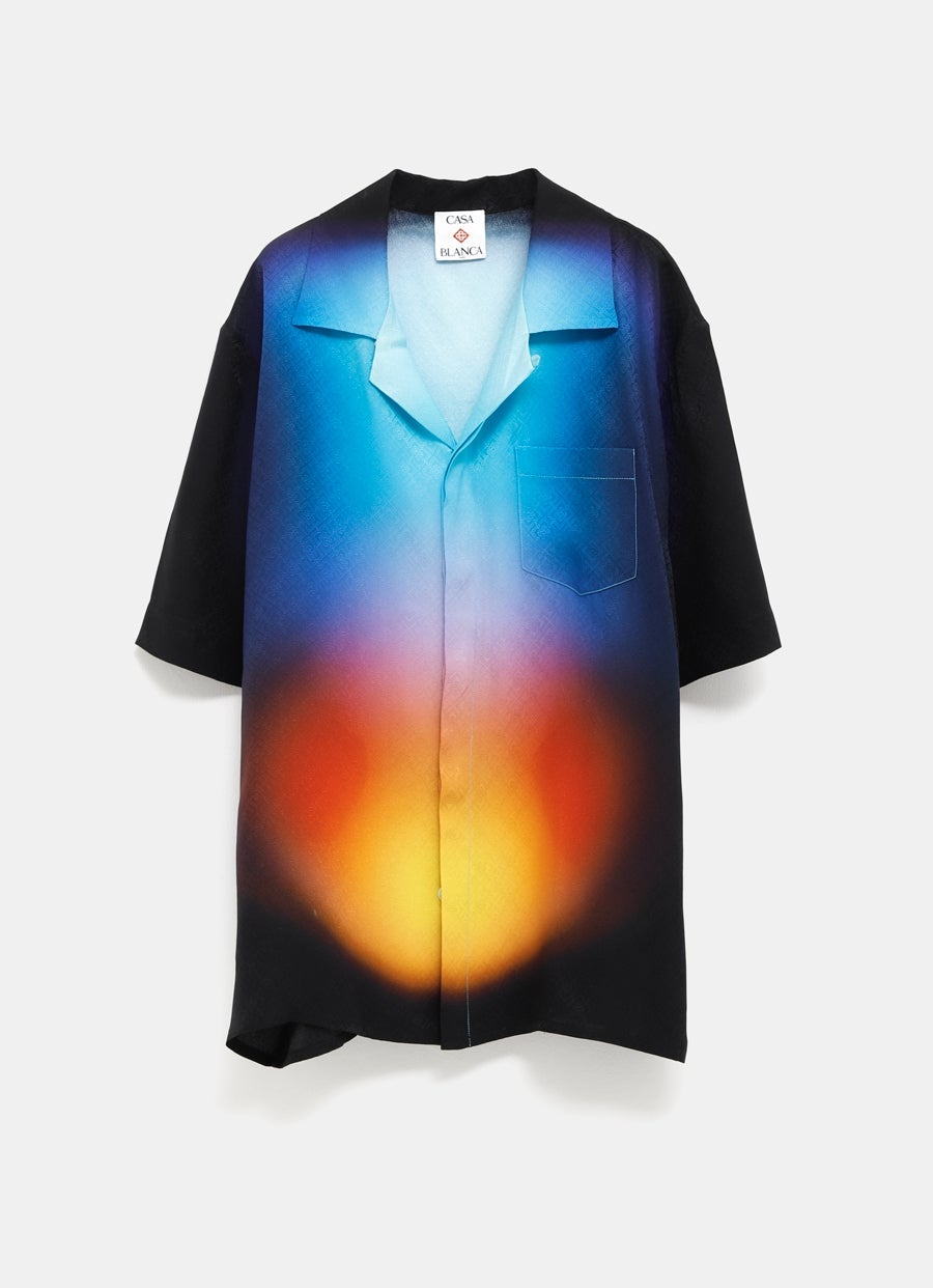 Camisa de seda con degradado