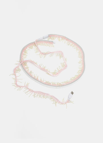 Cable luminoso con fleco de cuentas