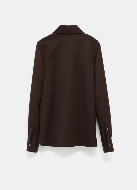 Camisa de lana con corbata