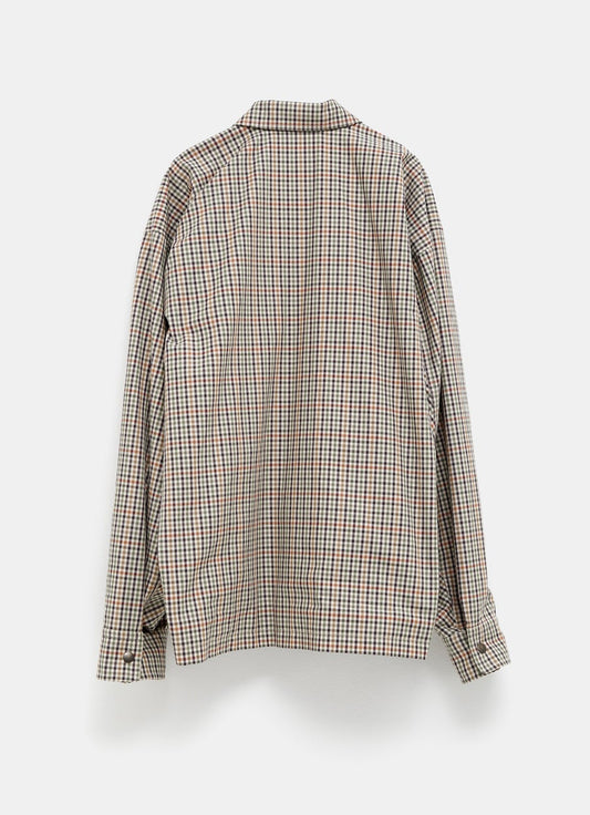 Camisa a cuadros con cremallera para hombre