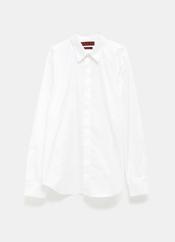 Camisa de popelina con bordado para hombre