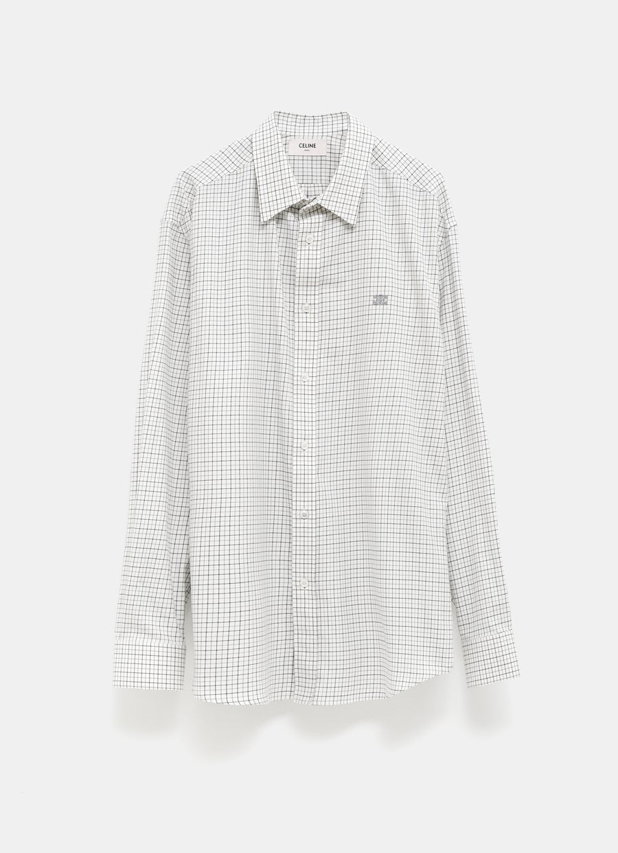 Camisa holgada a cuadros para hombre