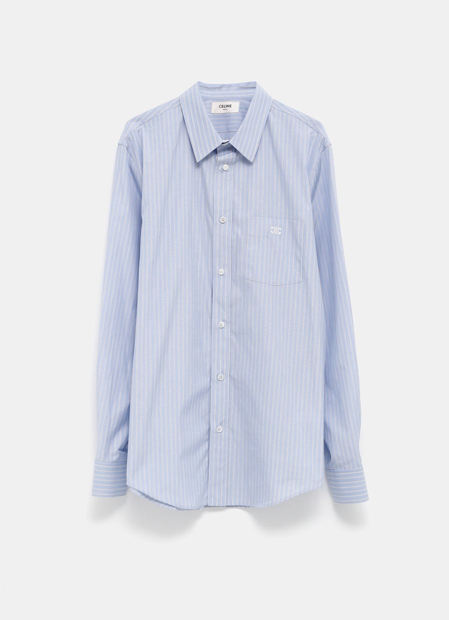 Camisa holgada a rayas para hombre