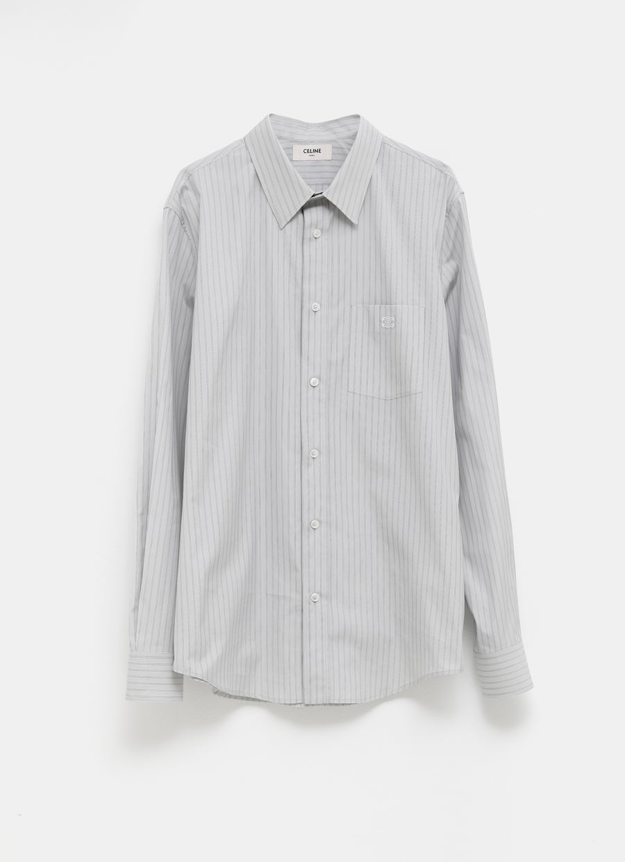 Camisa holgada a rayas para hombre