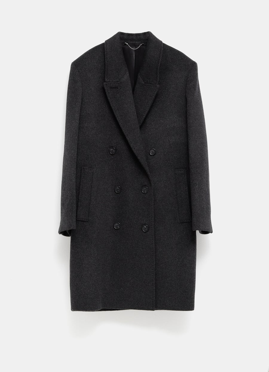 Abrigo cruzado de cashmere