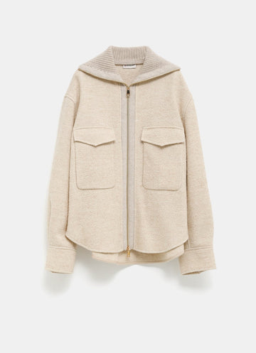 Camisa de bouclé para mujer