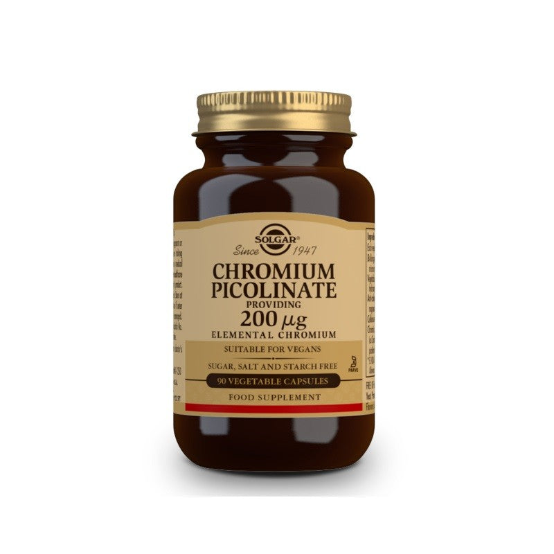 SOLGAR Picolinato de Cromo 200mg 90 Cápsulas