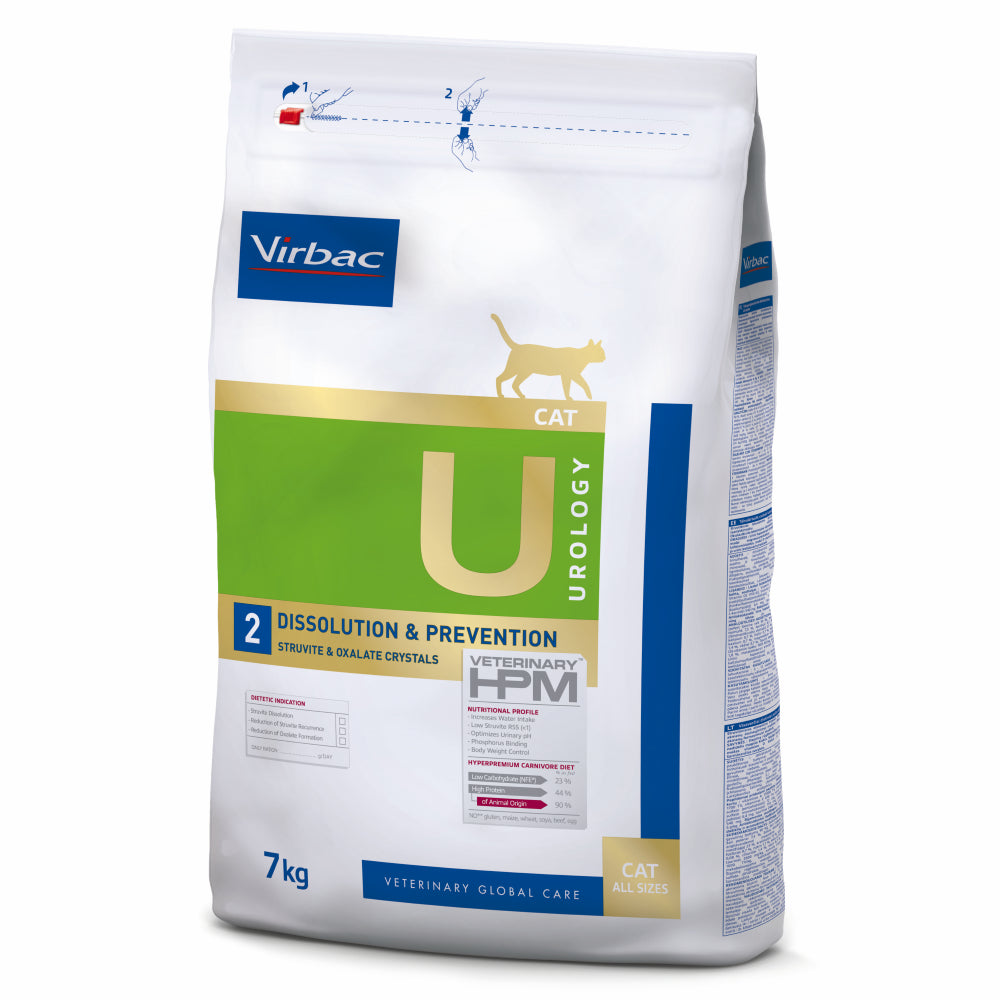 Virbac HPM Urology U2 Alimento Seco para Gatos 7Kg