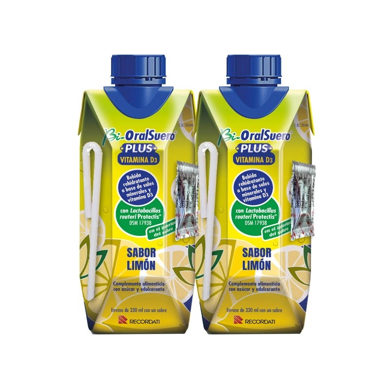 Bi-OralSuero Plus Vitamina D3 sabor Limón 2x330 ml