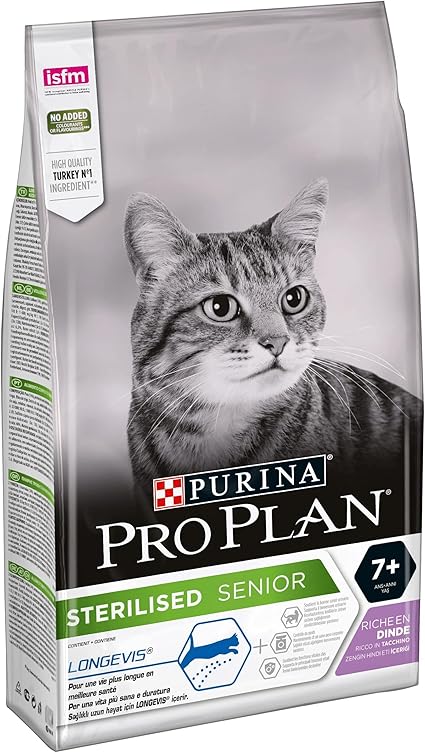 Purina Pro Plan Feline Adult Sterilized +7 Turkey Dry Food 1.5Kg