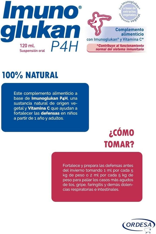 IMUNOGLUKAN Jarabe P4H TRIPLO 3x120ml