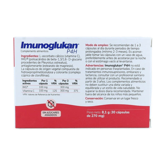 IMUNOGLUKAN P4H 30 Cápsulas