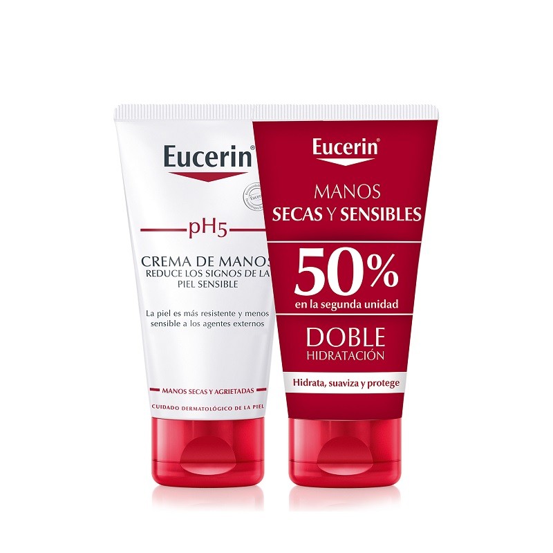 EUCERIN pH5 Crema de Manos Secas y Sensibles DUPLO 2x75ml