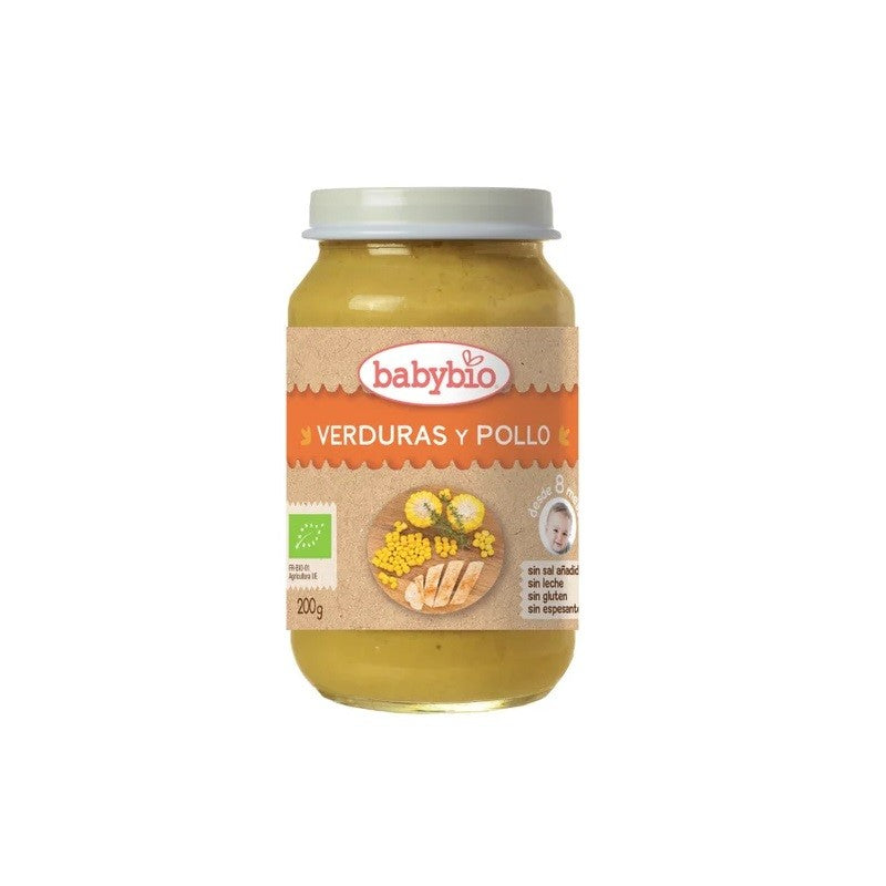 BABYBIO Tarrito BIO Verduras y Pollo +6m 200g