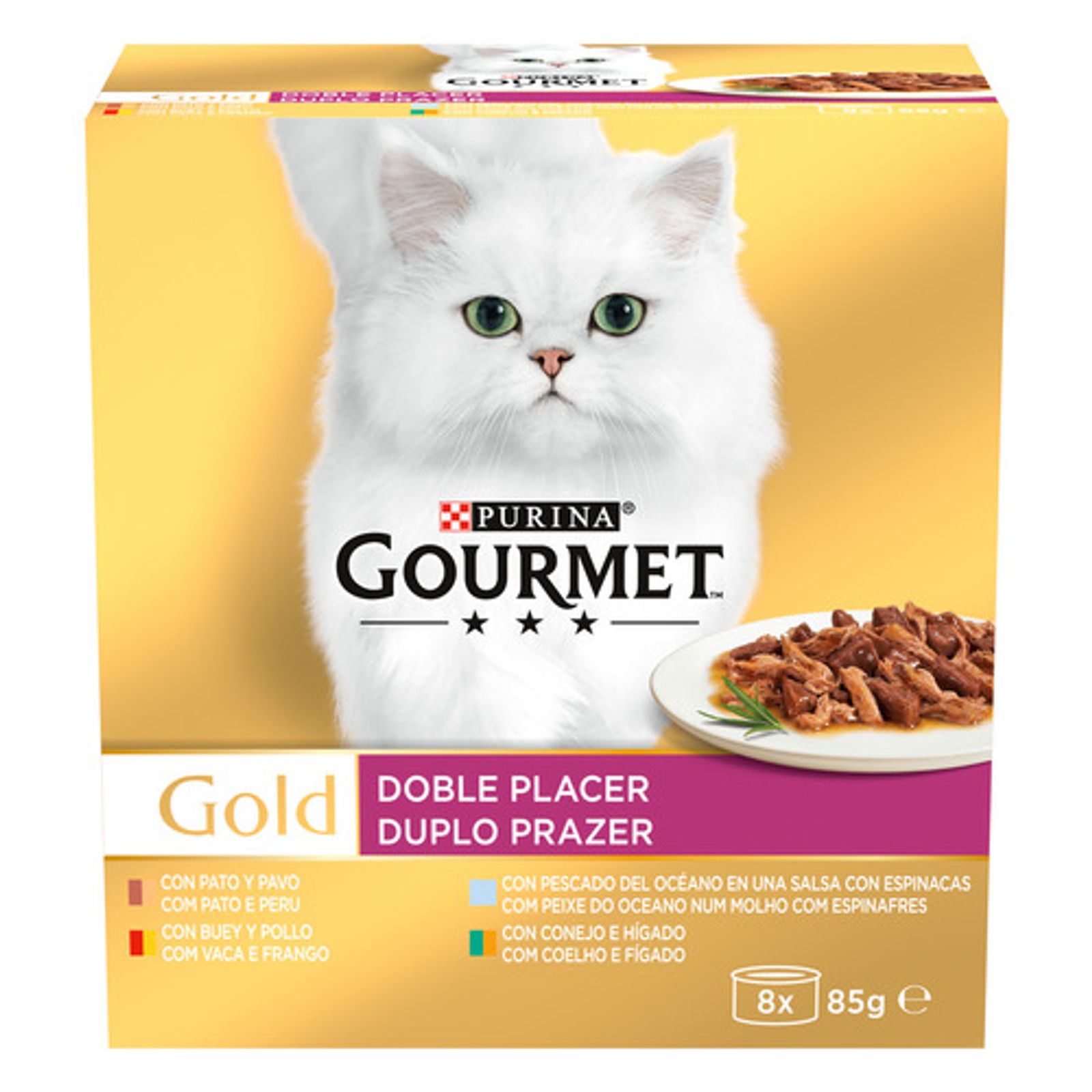 Purina Gourmet Gold Multi Double Pleasure Assortment Wet Food 8x85g
