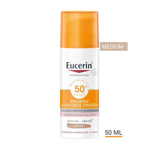 EUCERIN Pigment Control SPF50+ Medium Tinted Facial Sunscreen Gel-Cream 50ml