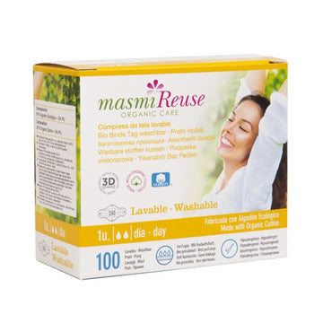 MASMI Compresa de Tela Lavable de Día con Alas 1 unidad