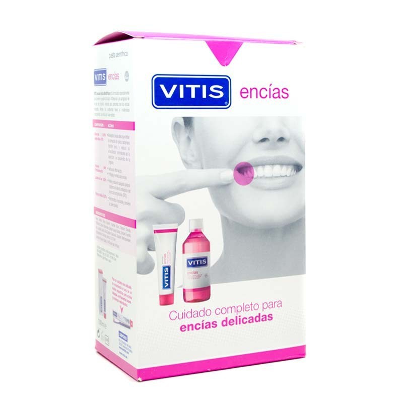 VITIS Encías Sensibles Pack Dentífrico 100ml + Colutorio 500ml