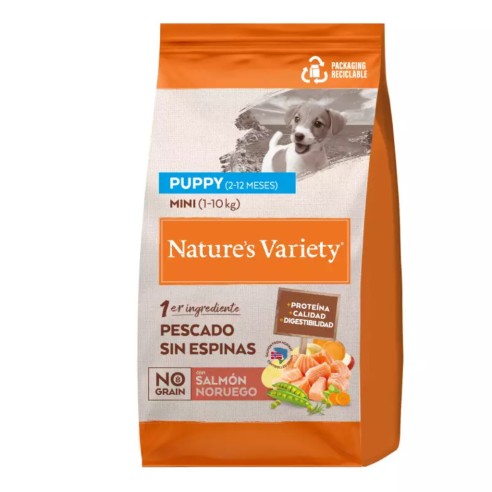 Nature's Variety No Grain Mini Puppy Salmon Feed 1.5Kg