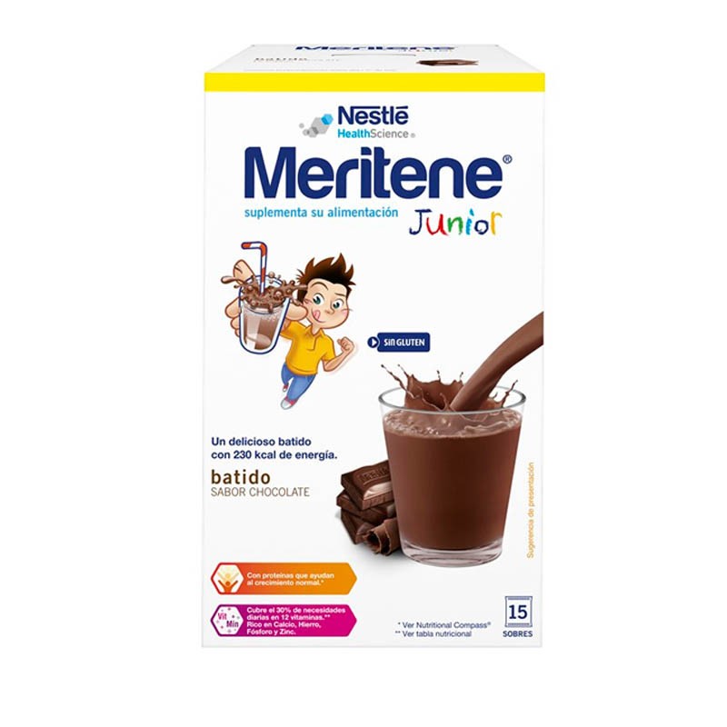 MERITENE Junior batidos sabor choco 15 sobres