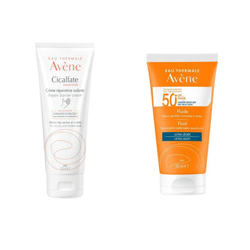 Avène Cicalfate Hand Repair Cream 50ml + Avène Dry Touch Fluid for Normal to Combination Skin SPF50+ 50ml