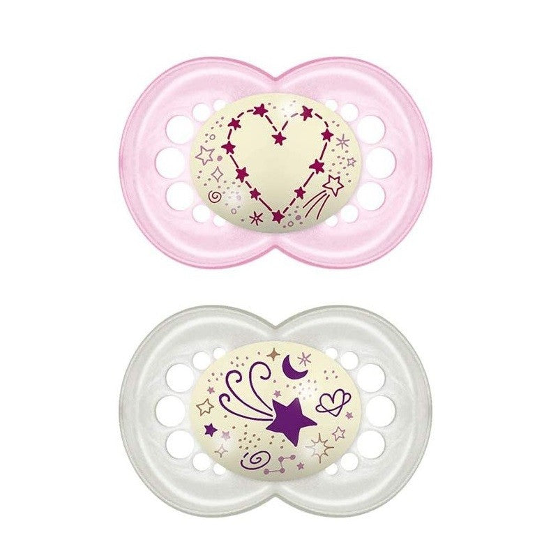 MAM Chupete Tetina de Silicona Night +6 x2 (Rosa)