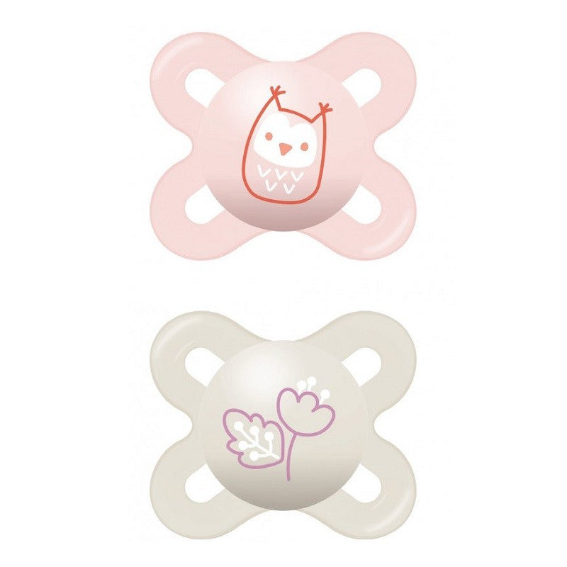 MAM Chupete Start Silicona 0-2M 2 Unidades Rosa