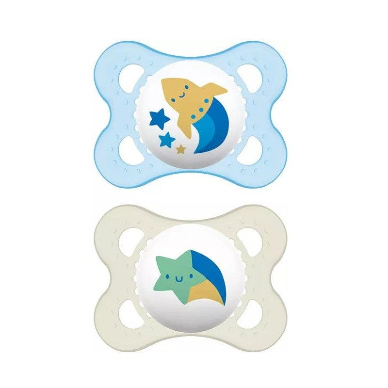 MAM Chupete Original Silicona 0-6M 2 Unidades Azul