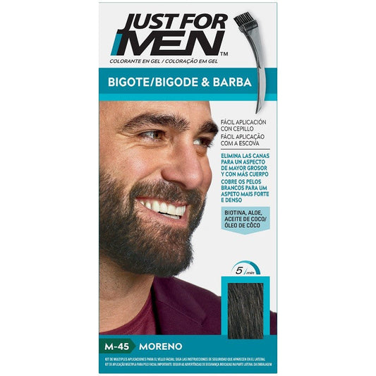JUST FOR MEN Bigote y Barba Color Moreno M-45 (15ml)
