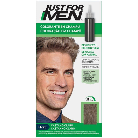 JUST FOR MEN Colorante en Champú Castaño Claro H-25 (30ml)