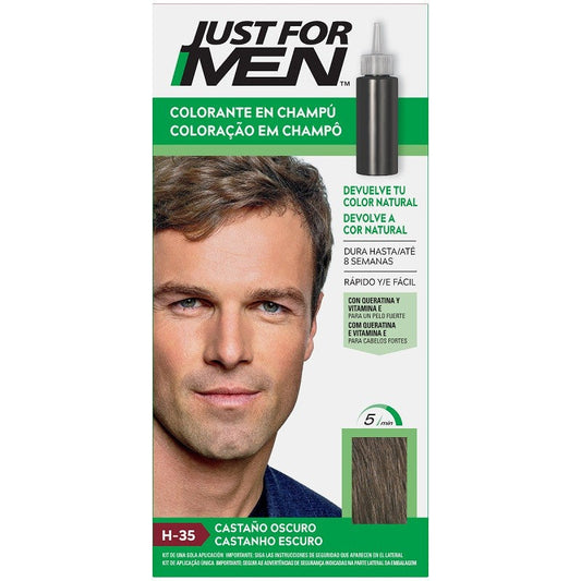 JUST FOR MEN Colorante en Champú Castaño Oscuro H-35 (30ml)