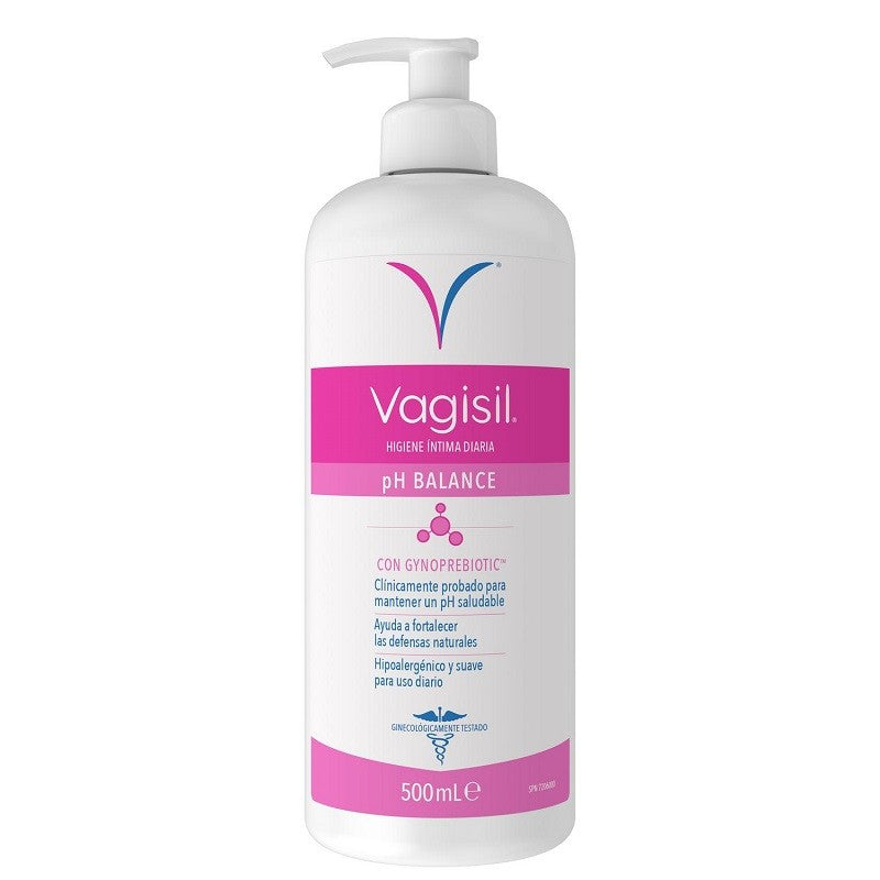 VAGISIL Higiene Íntima Gel pH Balance con Gynoprebiótico 500ml