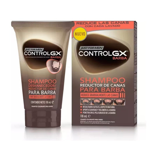 JUST FOR MEN Control GX Barba Champú Reductor de Canas 118ml