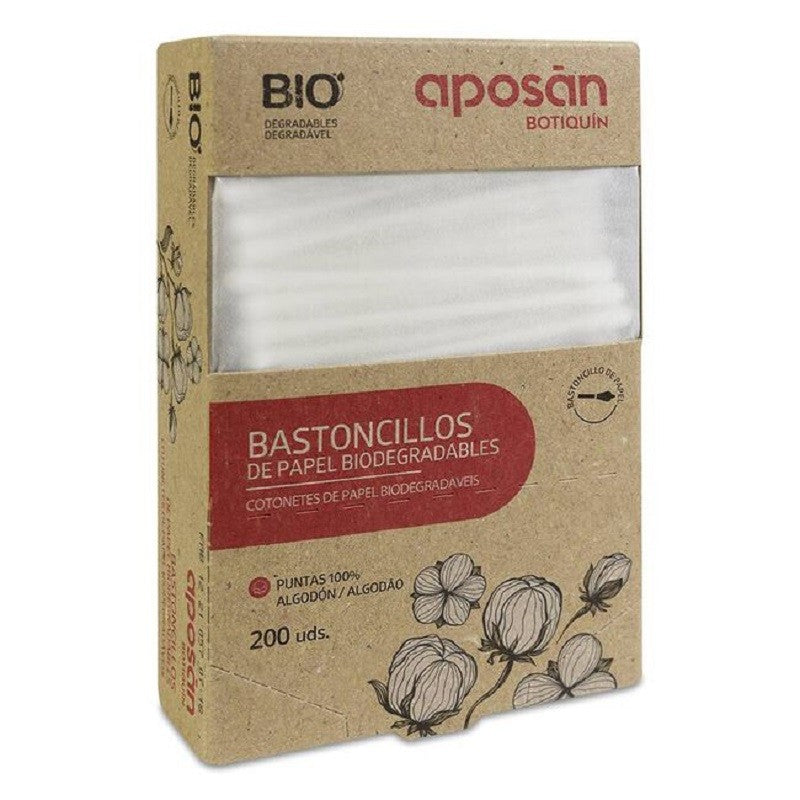 APOSAN Bio Cotton Swabs 200 units