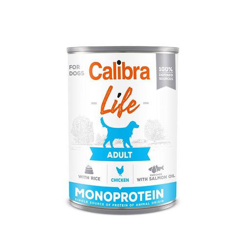Calibra Dog Life Adult Chicken and Rice Can 6x400g