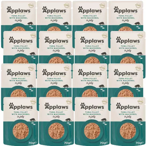Applaws Filete de Atún y Caballa Nassfutter Gelatina 16 x 70g