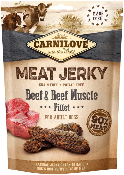 Carnilove Jerky Ternera y Res Snack 1,2Kg