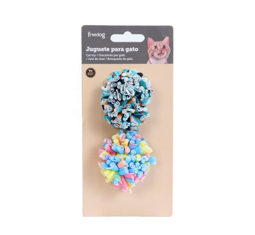 Freedog Set Dos Pelotas Tela Rainbow 2 ud