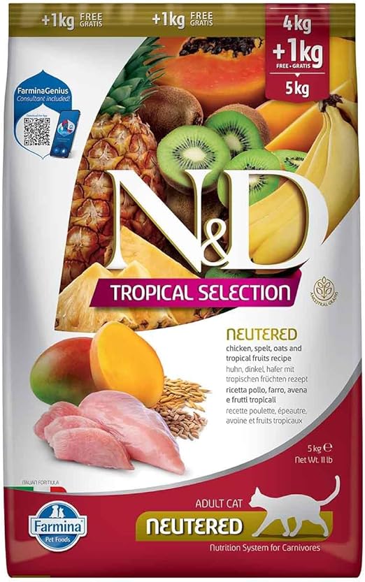 Farmina N&D Tropical Selection Gato Castrado Pienso 5Kg
