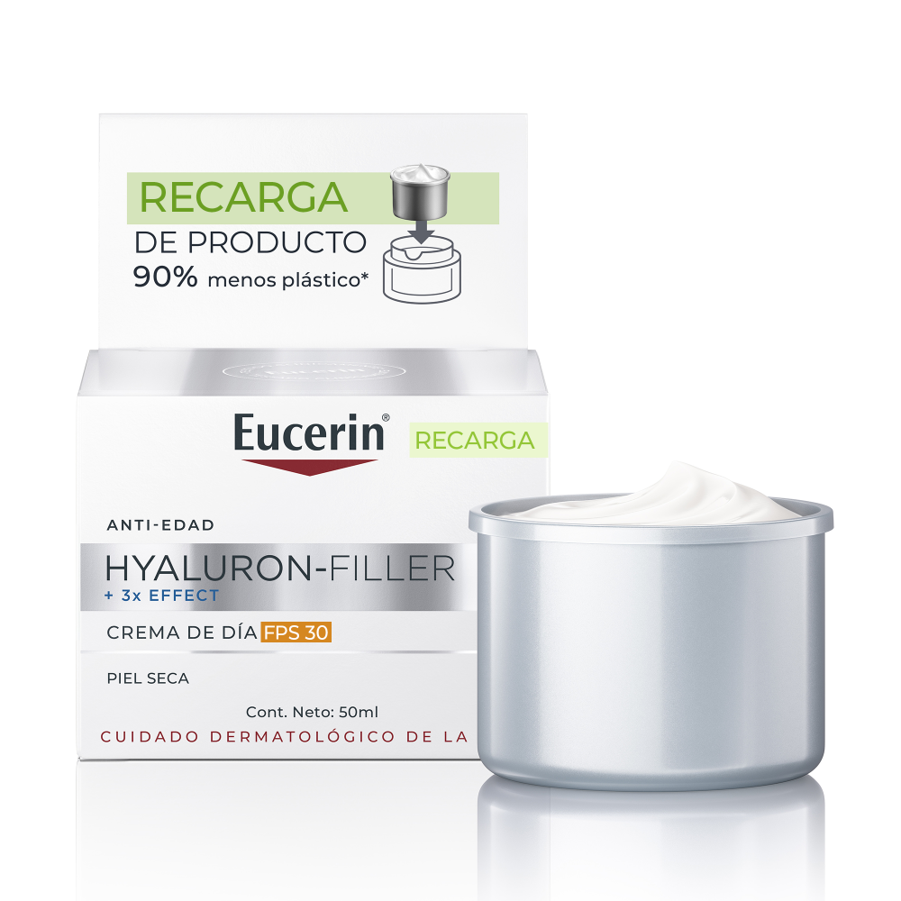 Eucerin Refill HF + 3X Effect Crema de Día SPF30 Hyaluron Filler 50ml