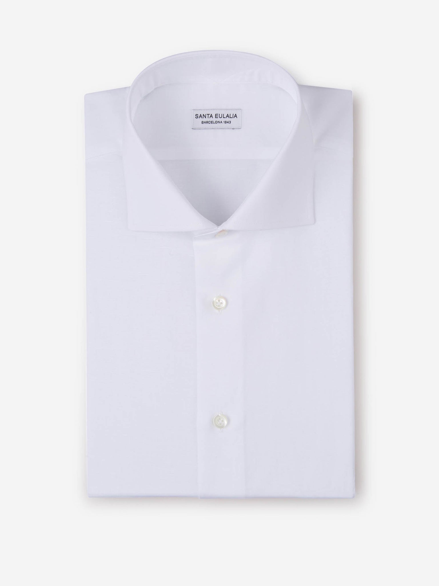 Camisa Lisa Algodón y Lino