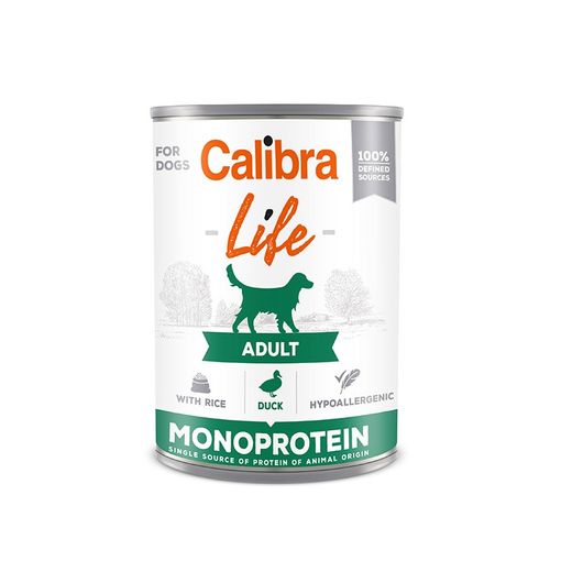 Calibra Dog Life Adult Duck and Rice Can 6x400g