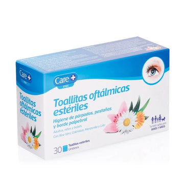 CARE+ Toallitas Oftálmicas Estériles 30 toallitas